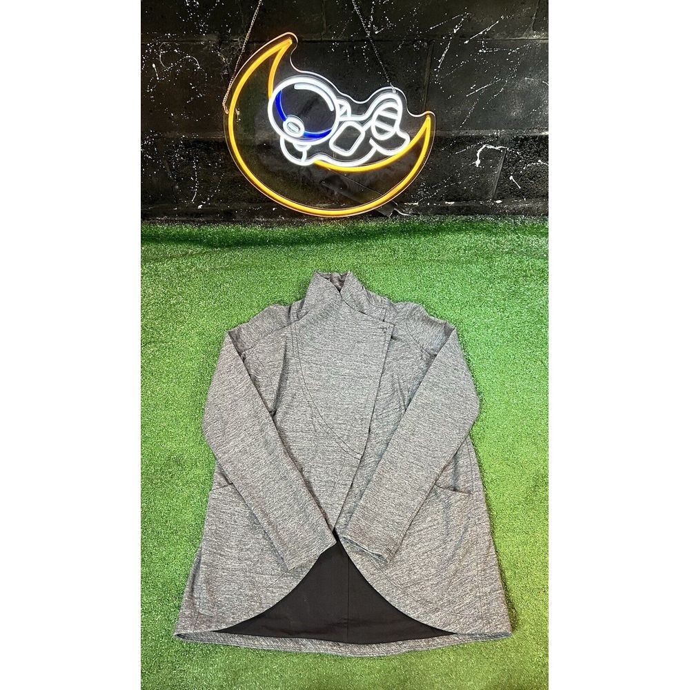 Lululemon Rulu Rally Wrap Long Sleeve Size 8 Heathered Graphite HGHP 57369